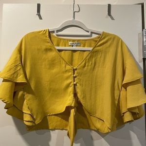 Yellow crop top